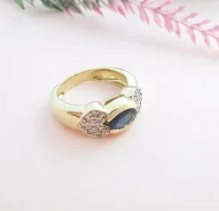 Bague Saphir Diamants Or