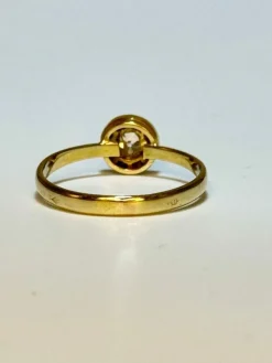 Bague saphir diamants or