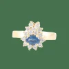 Bague Saphir Diamants Or jaune