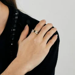 Bague saphir diamants or jaune
