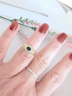Bague Saphir Diamants Or Jaune