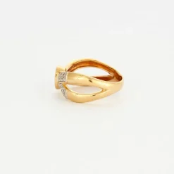 Bague saphir diamants or jaune