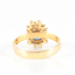 Bague Saphir Diamants Or jaune