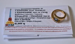 Bague saphir du Sri Lanka