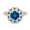 Bague Saphir entourage Diamants