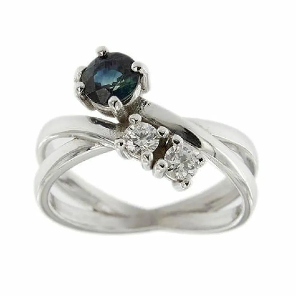 Bague saphir et diamant