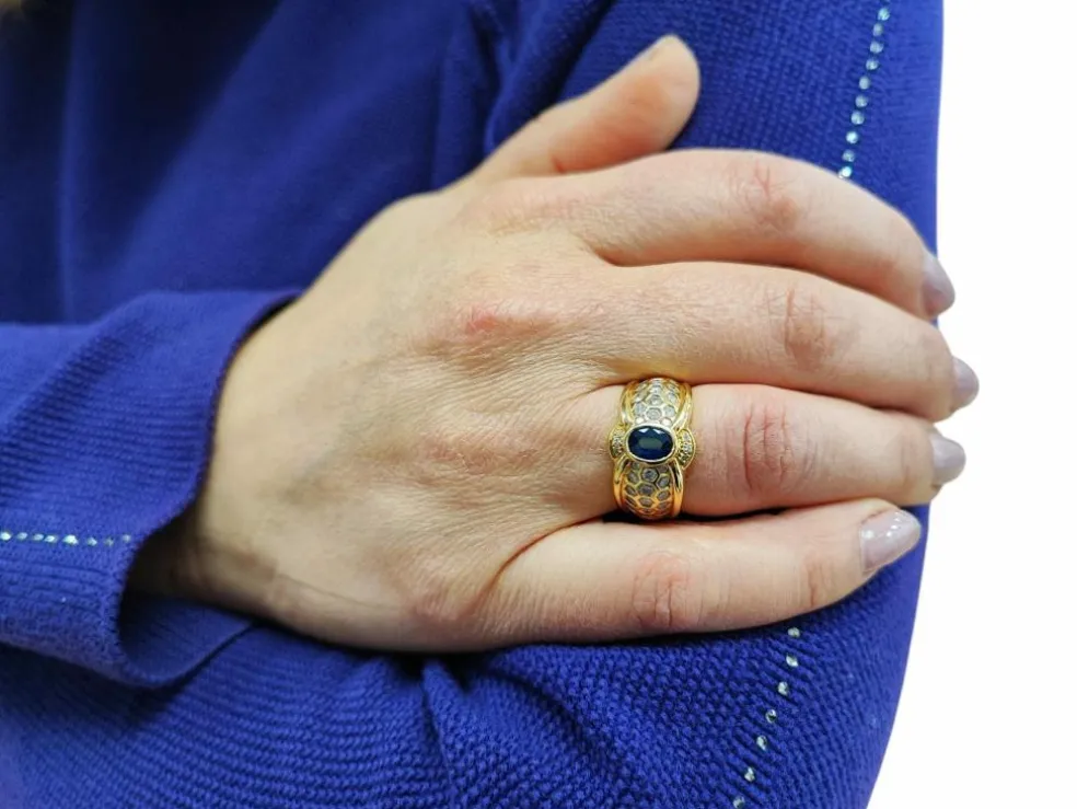 Bague saphir et diamant