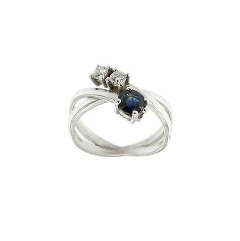 Bague saphir et diamant
