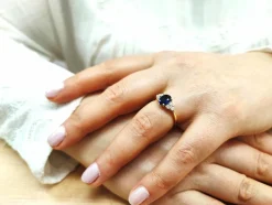 Bague saphir et diamant