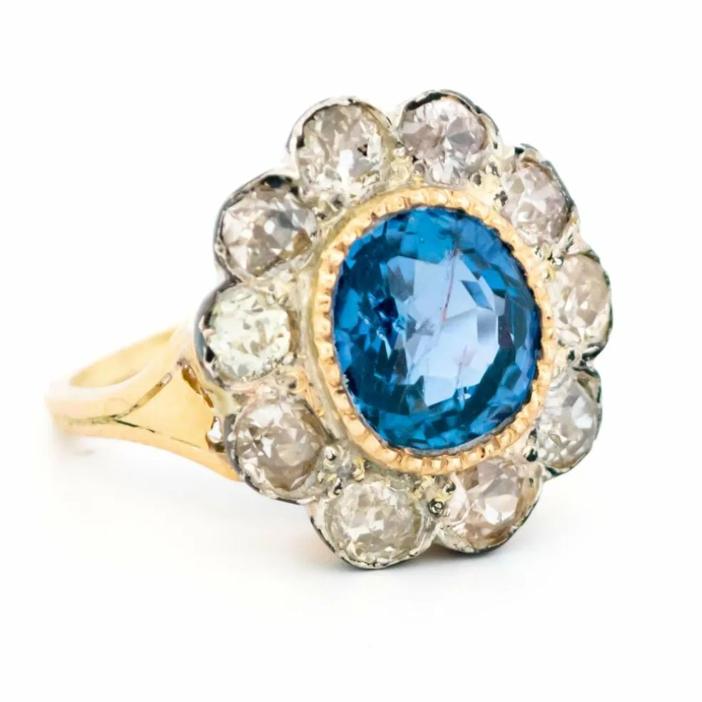 Bague saphir et diamant