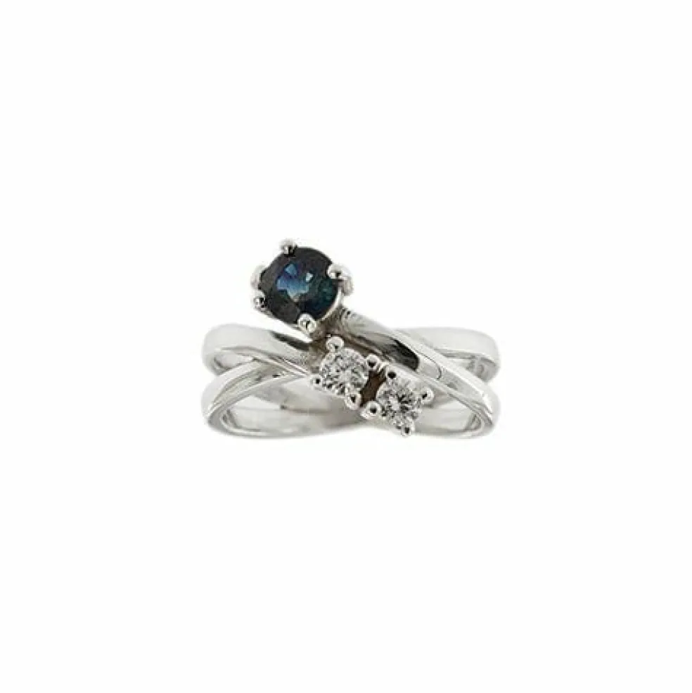 Bague saphir et diamant
