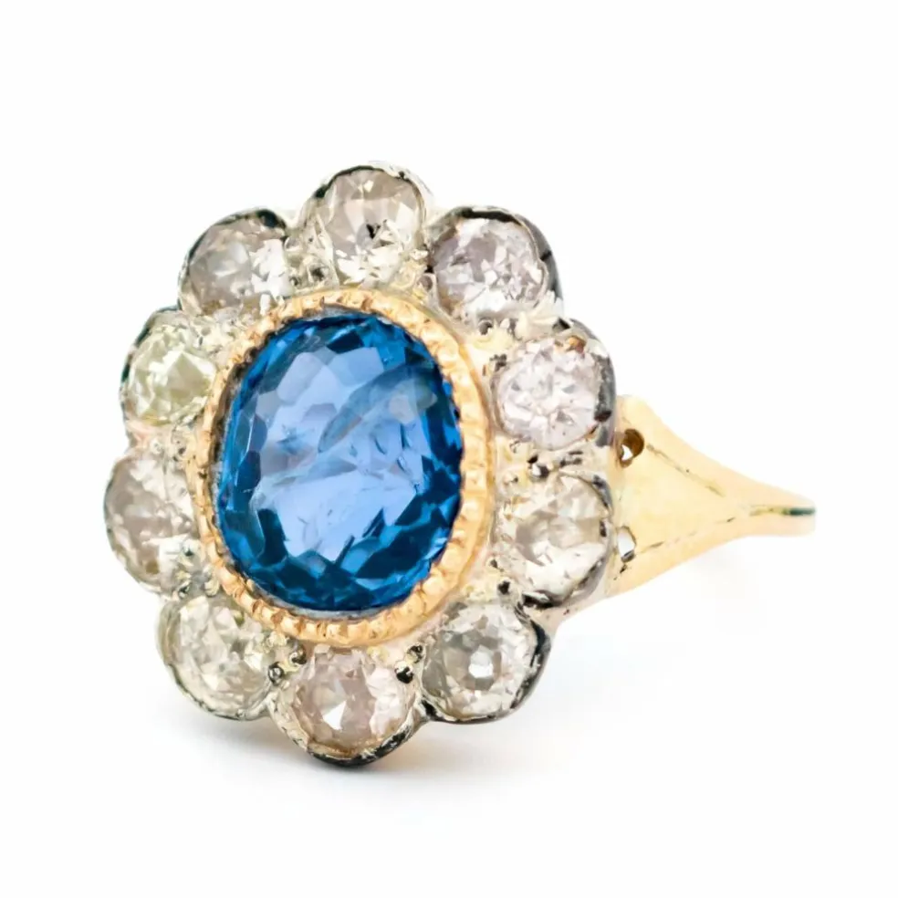 Bague saphir et diamant