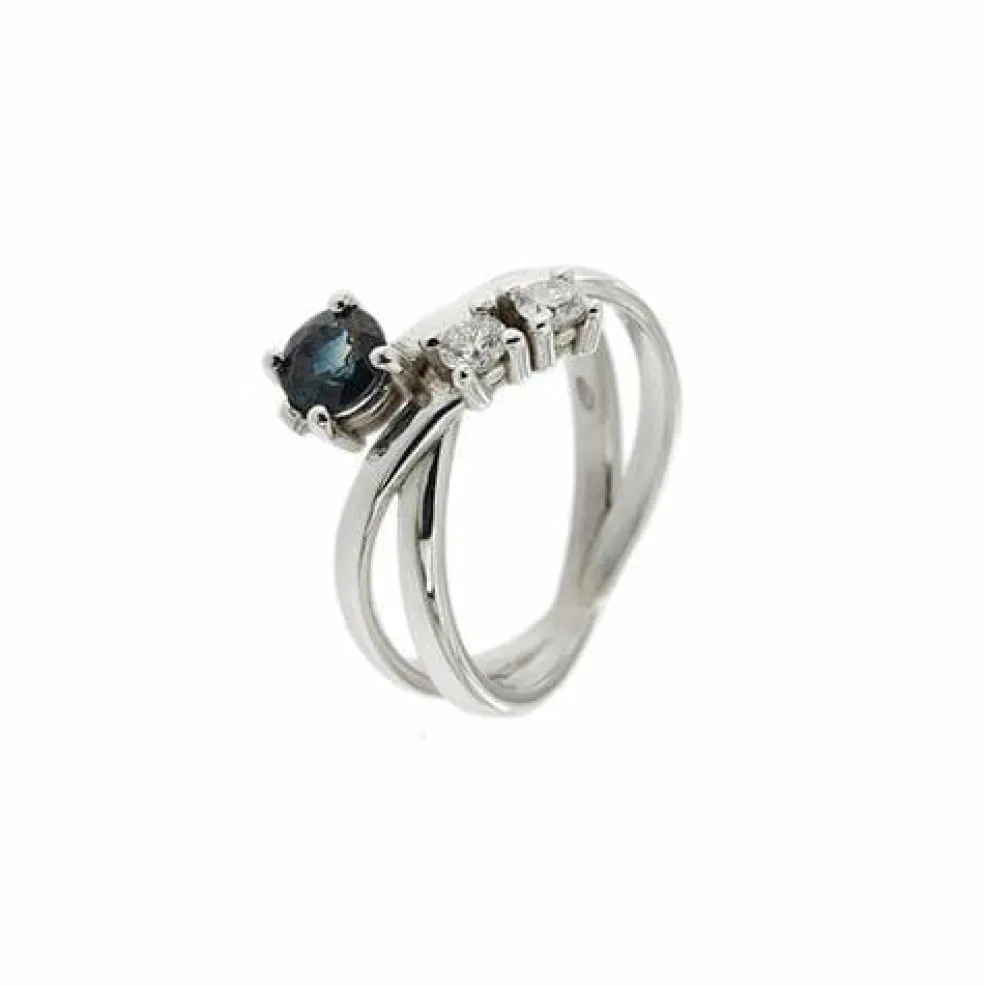 Bague saphir et diamant