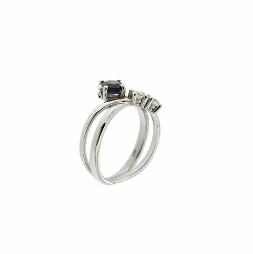 Bague saphir et diamant