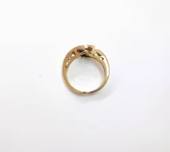 Bague saphir et diamant or jaune