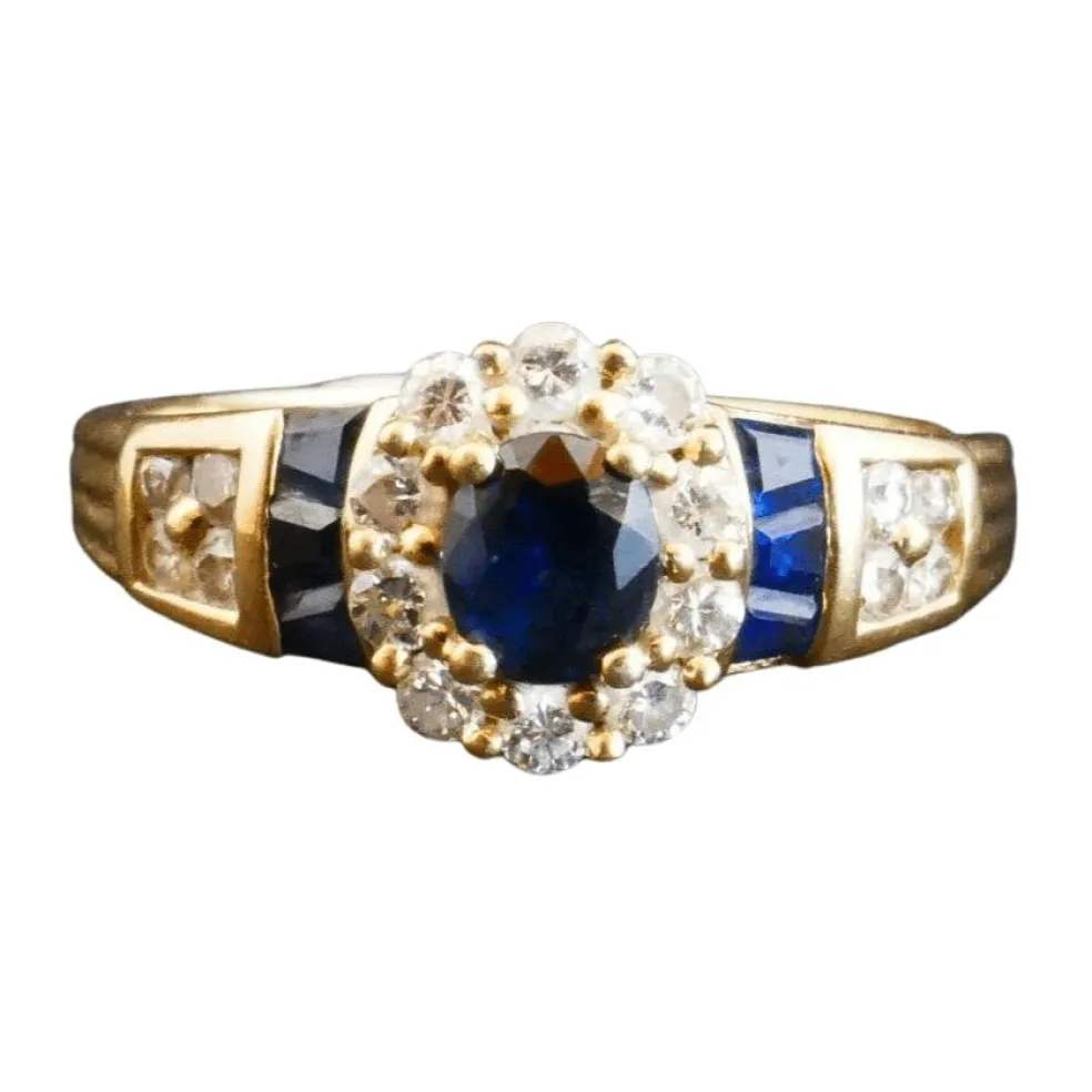 Bague saphir et diamants