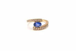 Bague saphir et diamants