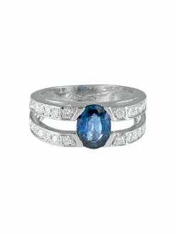 Bague Saphir et Diamants