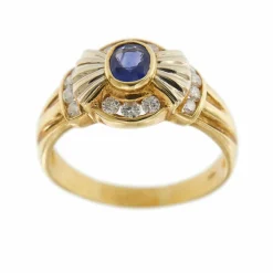 Bague saphir et diamants