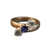 Bague saphir et diamants
