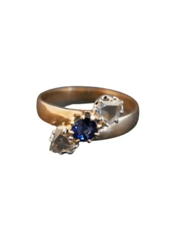 Bague saphir et diamants