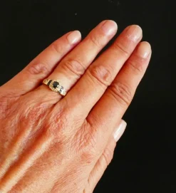 Bague saphir et diamants