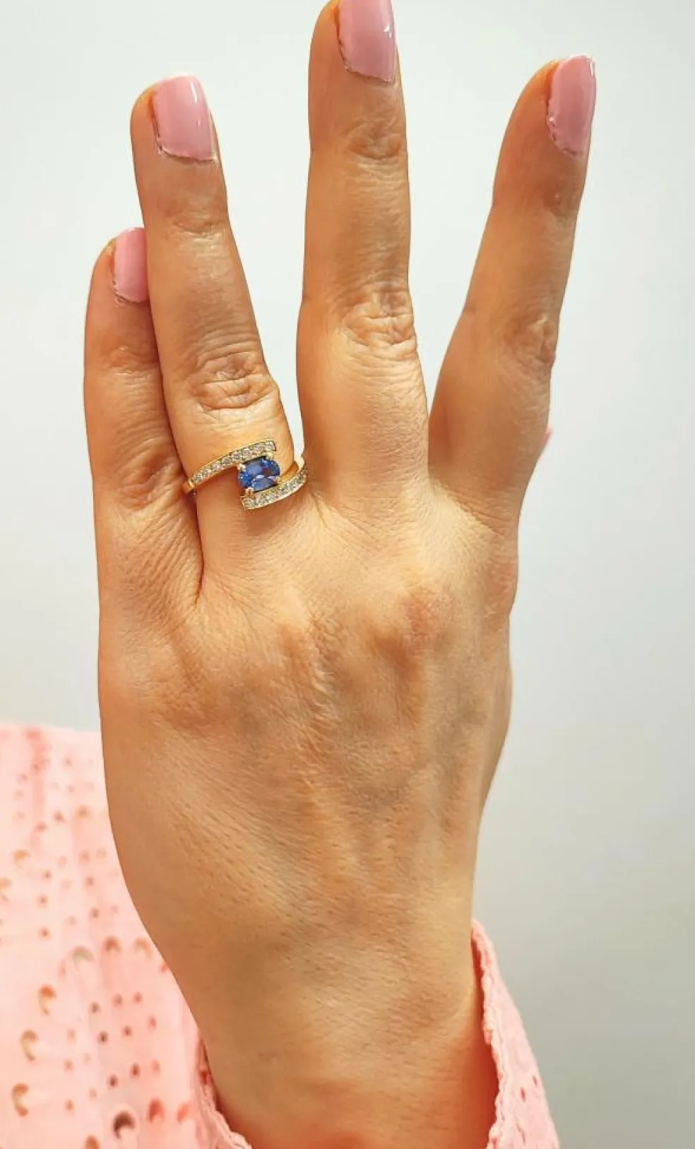 Bague saphir et diamants