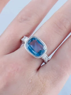 Bague Saphir et Diamants