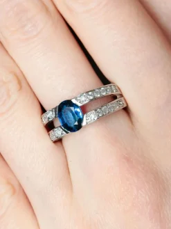 Bague Saphir et Diamants