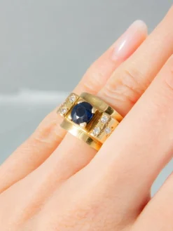 Bague Saphir et Diamants
