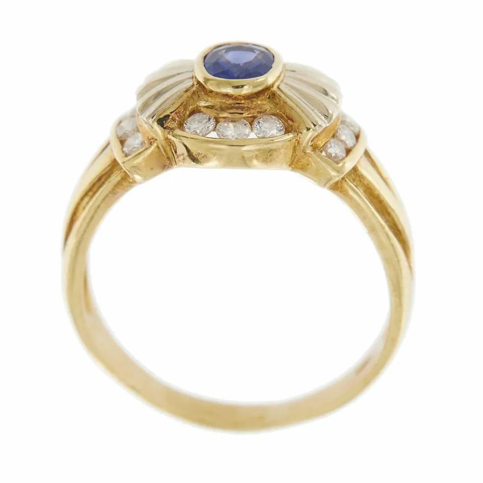 Bague saphir et diamants