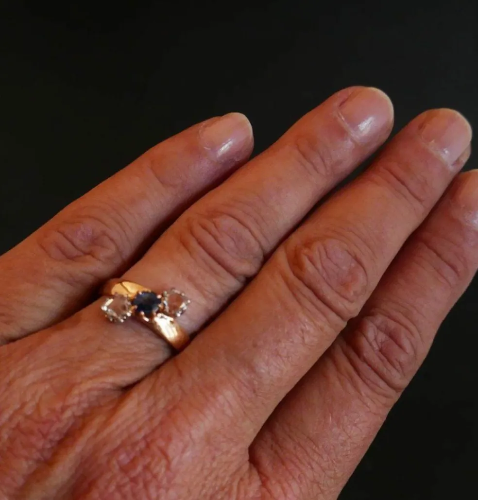 Bague saphir et diamants