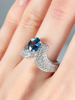 Bague Saphir et Diamants