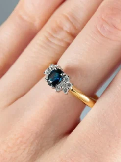 Bague Saphir et Diamants