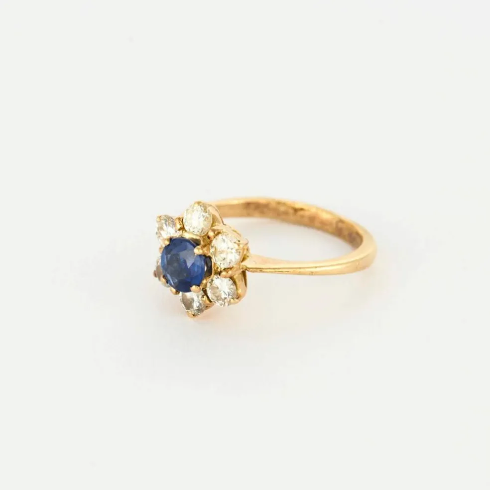 Bague saphir et diamants