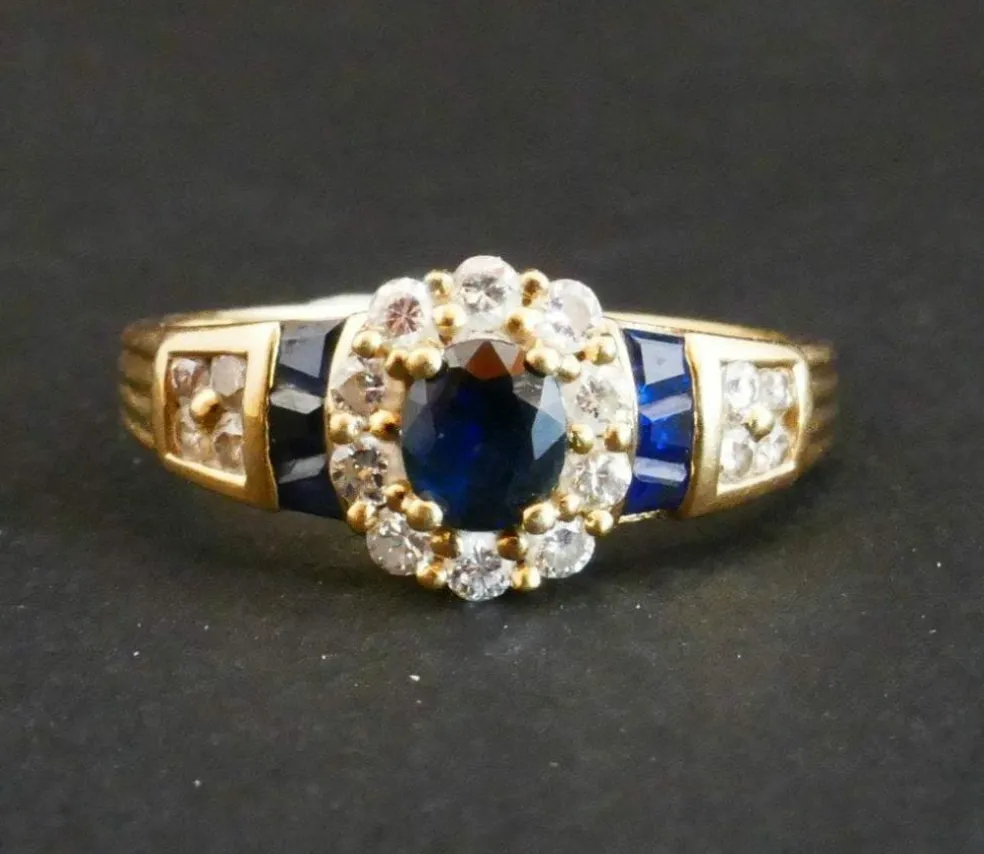 Bague saphir et diamants