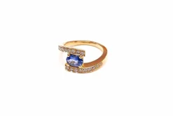 Bague saphir et diamants