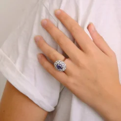 Bague Saphir et Diamants