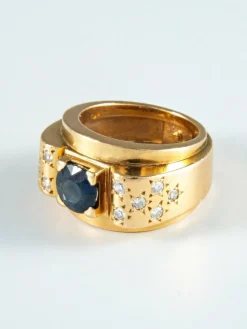 Bague Saphir et Diamants