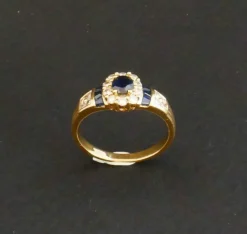 Bague saphir et diamants