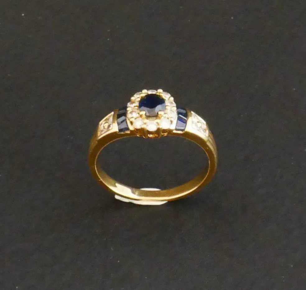 Bague saphir et diamants