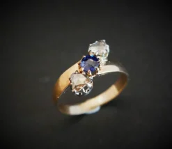 Bague saphir et diamants