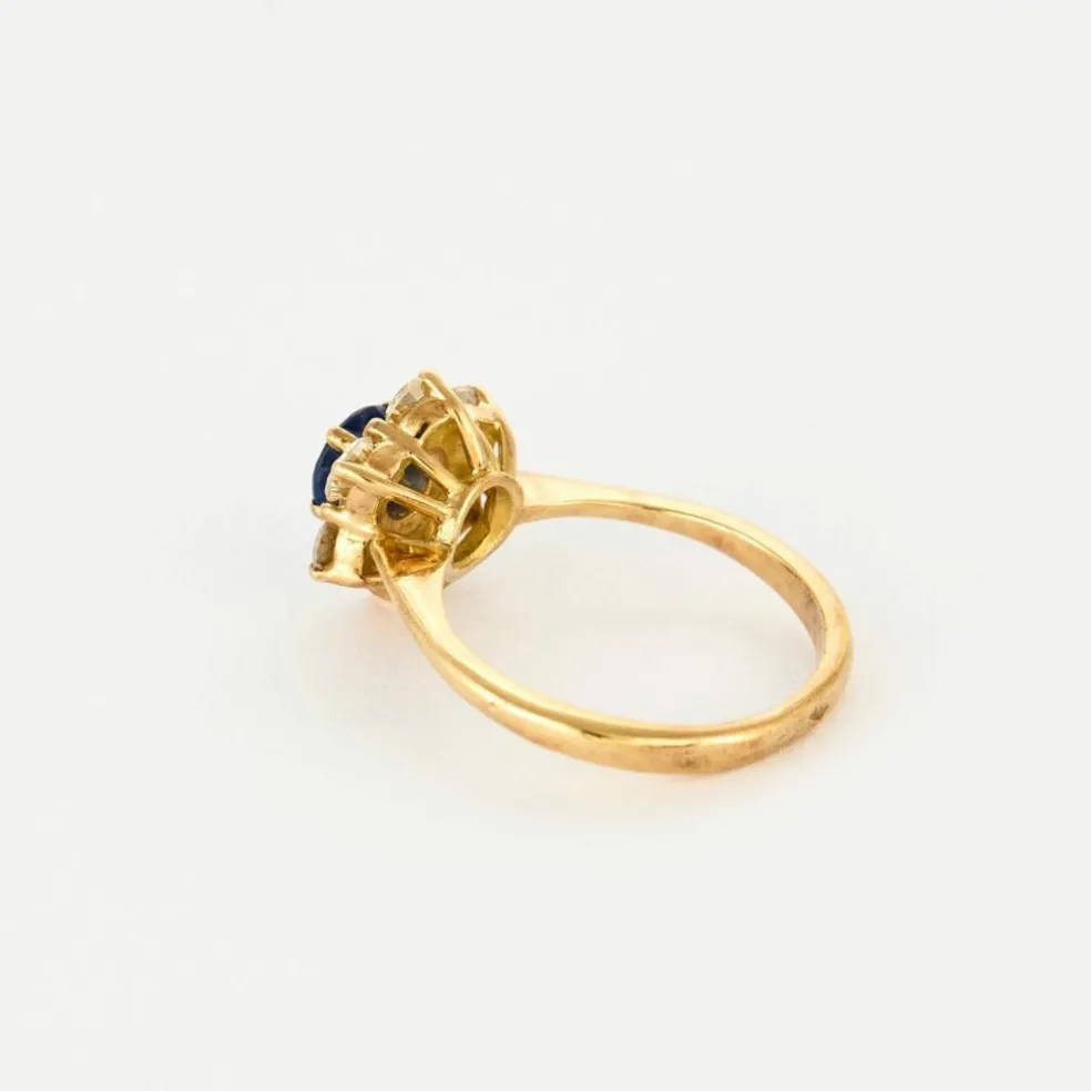 Bague saphir et diamants