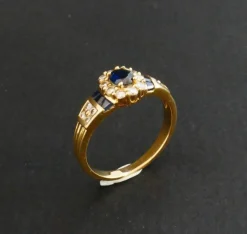 Bague saphir et diamants