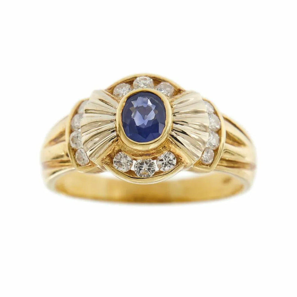 Bague saphir et diamants