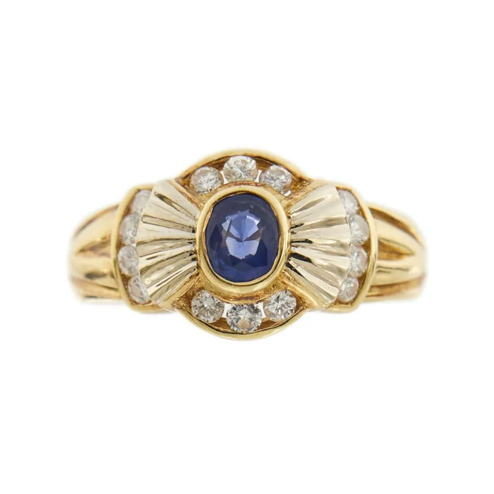 Bague saphir et diamants