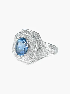 Bague Saphir et Diamants