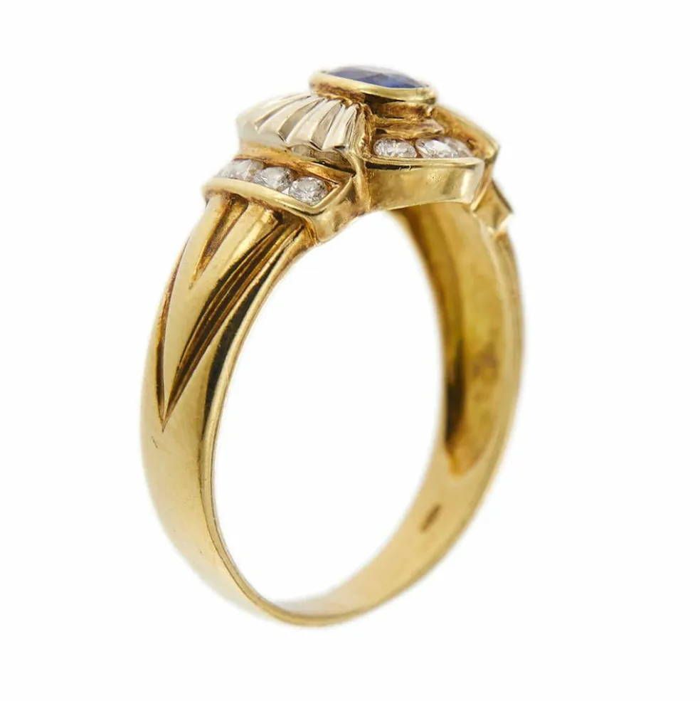 Bague saphir et diamants