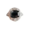 Bague Saphir et Diamants, Monture Platine