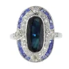 Bague Saphir et Diamants - L'élégance Art Déco Vintage